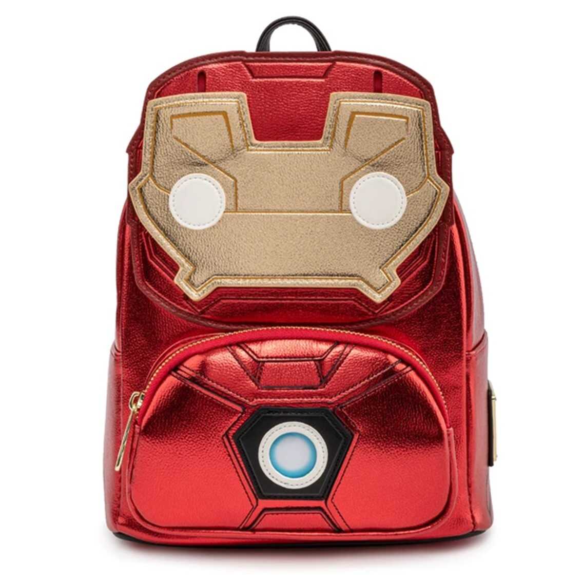 Mochila Loungefly Marvel Iron Man Metálica | Tony Stark Cosplay Bag