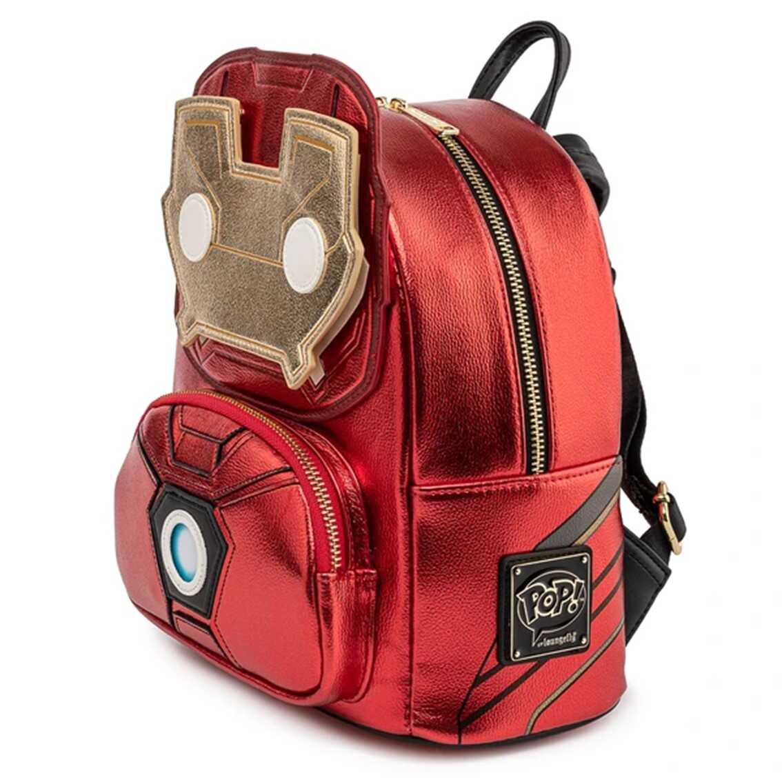 Mochila Loungefly Marvel Iron Man Metálica | Tony Stark Cosplay Bag