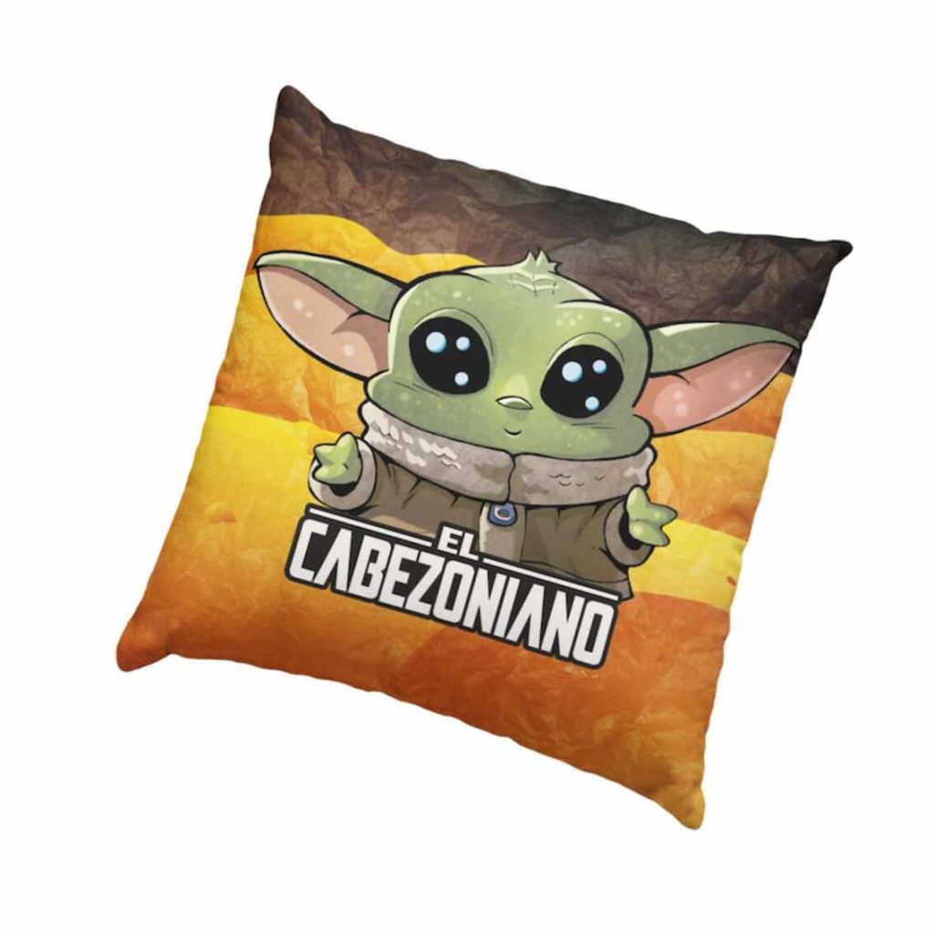 Cojín Cuadrado Baby Yoda Grogu Star Wars SD Toys – Cojín Mandaloriano Decorativo