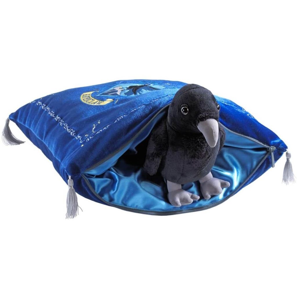 Peluche Cuervo Ravenclaw Harry Potter + Cojín Noble Collection Oficial